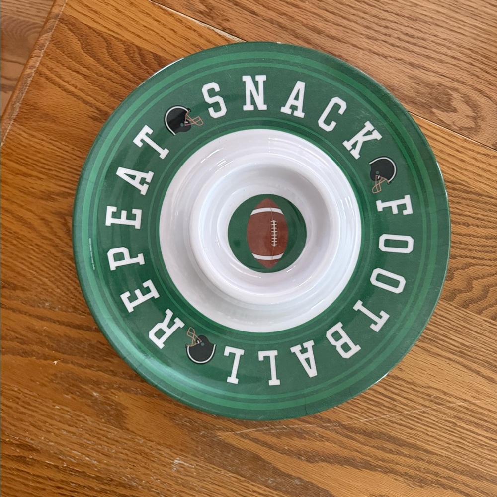 Snack Football Repeat Chips and Dip Serving Dish